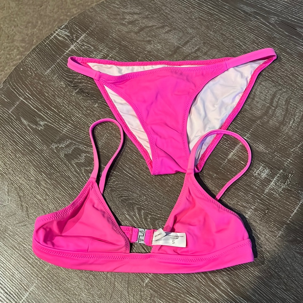 Solid And Striped Bikini Two Separate Pieces - image 1